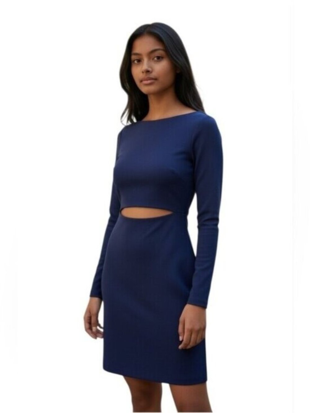 Susana Monaco Cut Out Mini Dress In Deep Sea Size Small